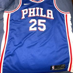NIKE BEN SIMMONS BLUE PHILADELPHIA 76ERS SIXERS JERSEY - SIZE 52 (XL)